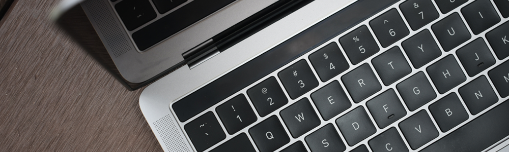 closeup of a laptop keyboard