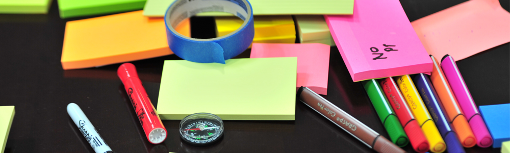 variety of school supplies spread out on table